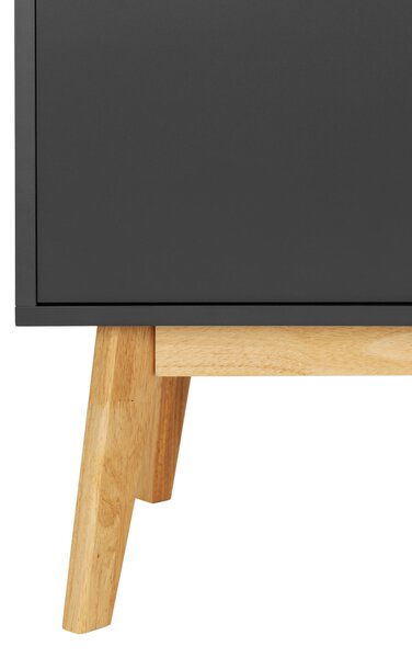 VYSOKÁ KOMODA, kaučukové dřevo, šedá, přírodní barvy, 100/149/40 cm MID.YOU - Šatní skříně, Online Only