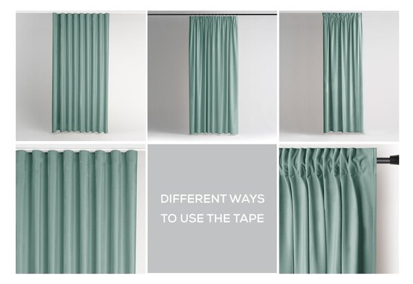 Světle zelený sametový dimout závěs 140x245 cm Pleat – Restilo