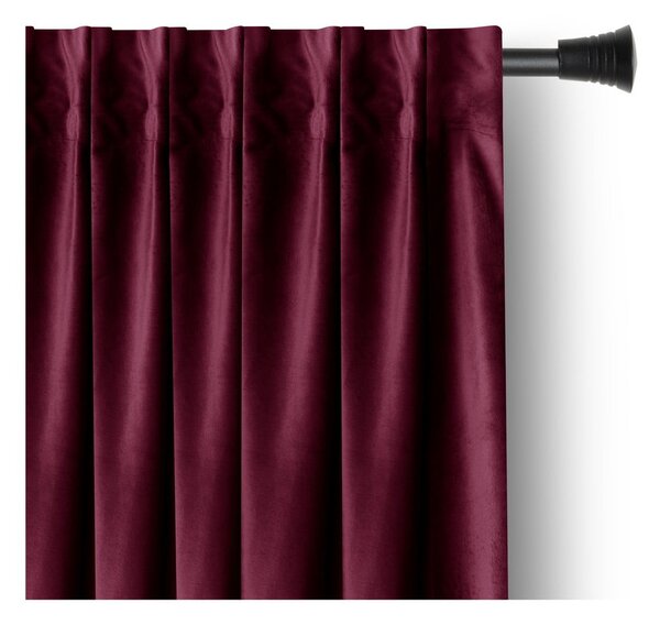 Vínový sametový dimout závěs 140x245 cm Pleat – Restilo