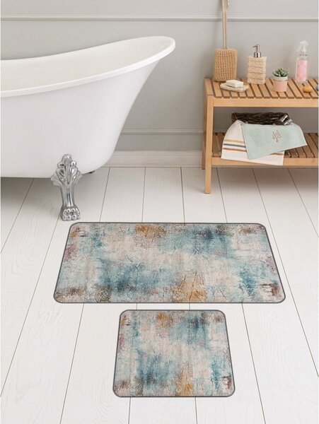 Modro-šedé koupelnové předložky v sadě 2 ks 60x100 cm – Mila Home