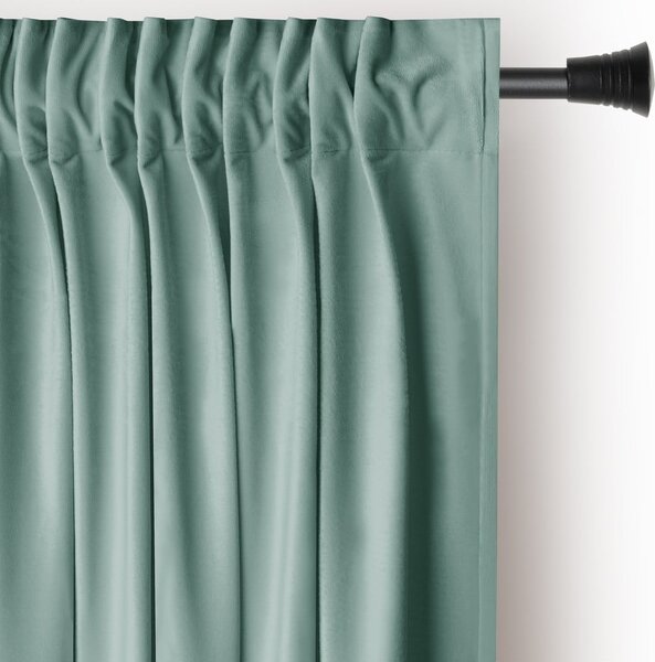 Světle zelený sametový dimout závěs 140x245 cm Pleat – Restilo