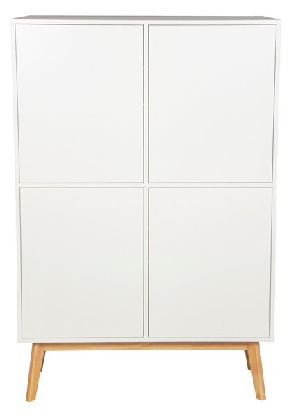 VYSOKÁ KOMODA, kaučukové dřevo, bílá, 100/149/40 cm MID.YOU - Šatní skříně, Online Only
