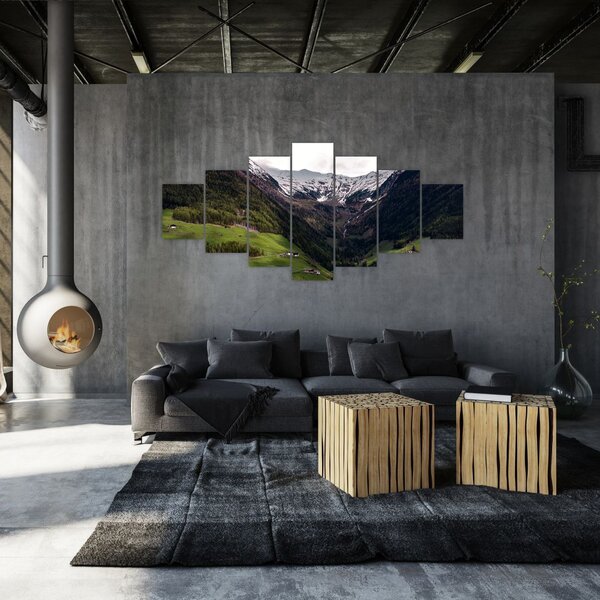 Obraz - Údolí pod horami (210x100 cm)