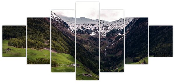 Obraz - Údolí pod horami (210x100 cm)