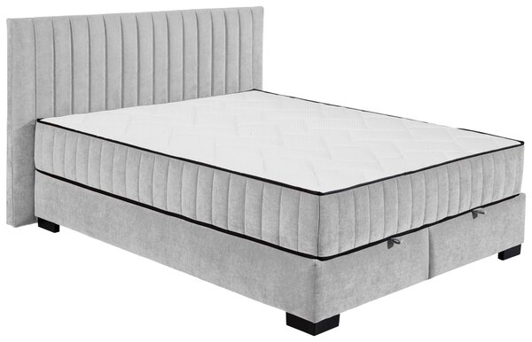 AMERICKÁ POSTEL, 160/200 cm, světle šedá MID.YOU - Postele s úložným prostorem, Online Only