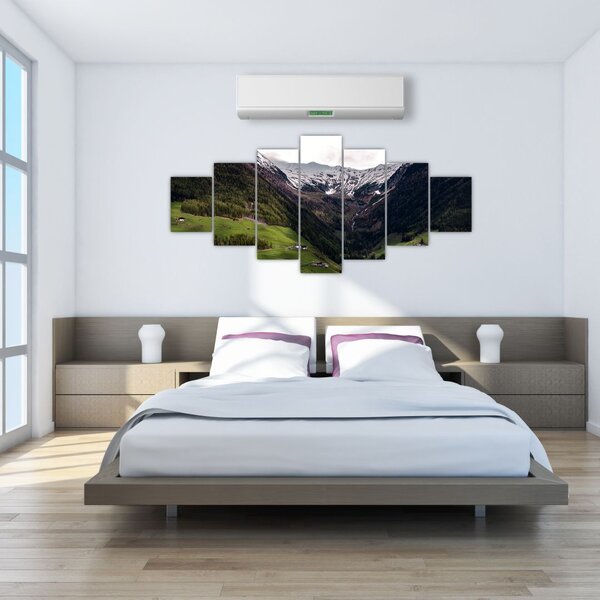 Obraz - Údolí pod horami (210x100 cm)