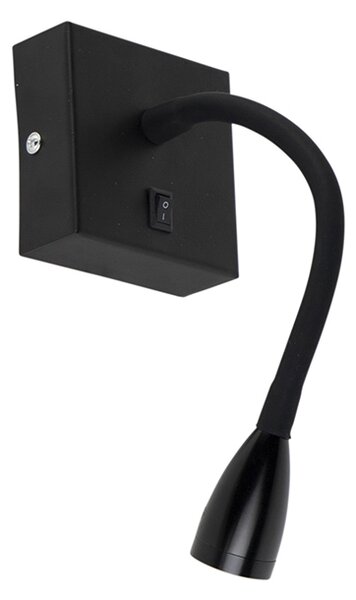 Moderní flexibilní nástěnné svítidlo černé LED - Flex