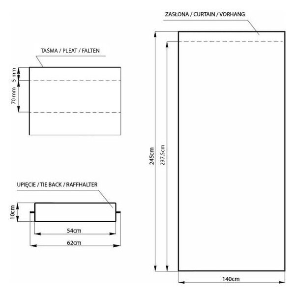 Tmavě modrý dimout závěs 140x270 cm Kierra – Restilo