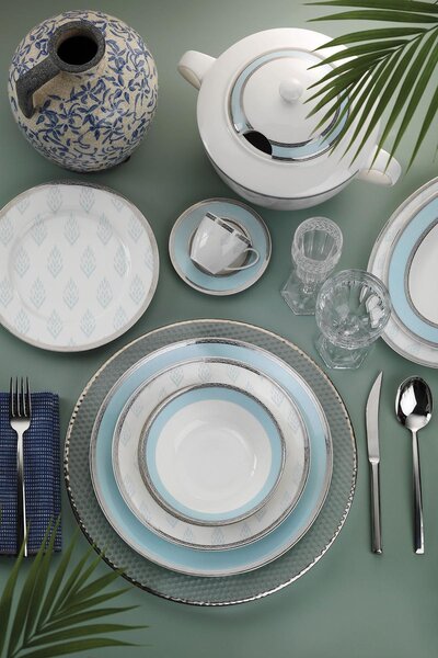 ASIR Porcelánová jídelní souprava SILVER 68 ks