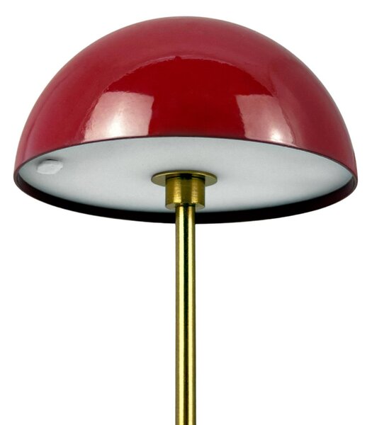Stolní lampa Dyberg Larsen, Along, stmívatelné, Červená, Obývací pokoj, Kov, Skandinávský