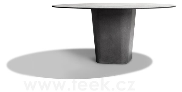 Tribu Betonový jídelní stůl Tao, Tribu, kulatý 160x74 cm, odlehčený beton barva linen