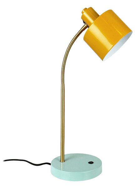 Stolní lampa Dyberg Larsen, Ocean Flex, Žlutá, Obývací pokoj, Kov, Skandinávský