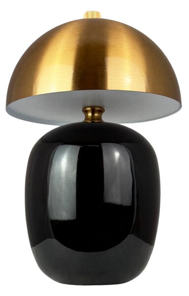 Stolní lampa Dyberg Larsen, Manhatten, stmívatelné, Černá, Obývací pokoj, Keramika, Skandinávský