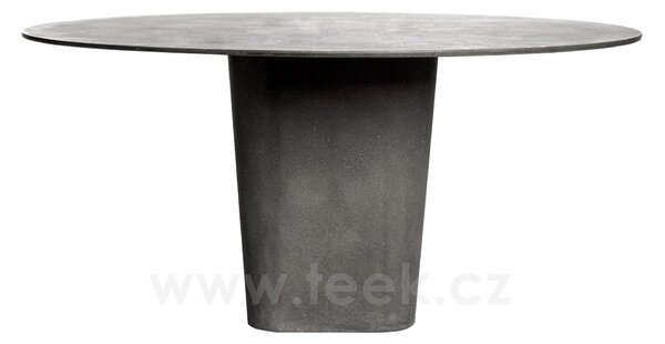 Tribu Betonový jídelní stůl Tao, Tribu, kulatý 160x74 cm, odlehčený beton barva linen