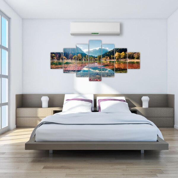 Obraz - Jezero Jasna, Gozd Martuljek, Julské Alpy, Slovinsko (210x100 cm)