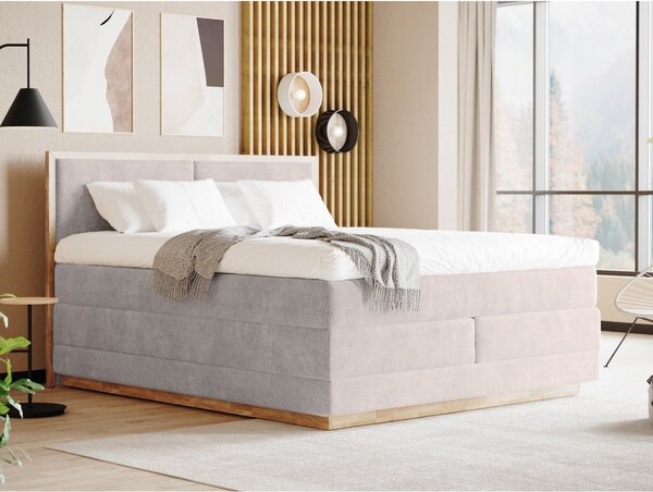 Postel boxspring s úložným prostorem PALMA III dub masiv plocha spaní 180x200