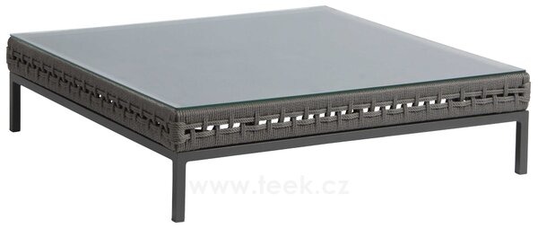 Stern Korpus pro stolek/podnožku Corda, Stern, 87x87x14 cm, lankový výplet šedý (platin), bez podnože