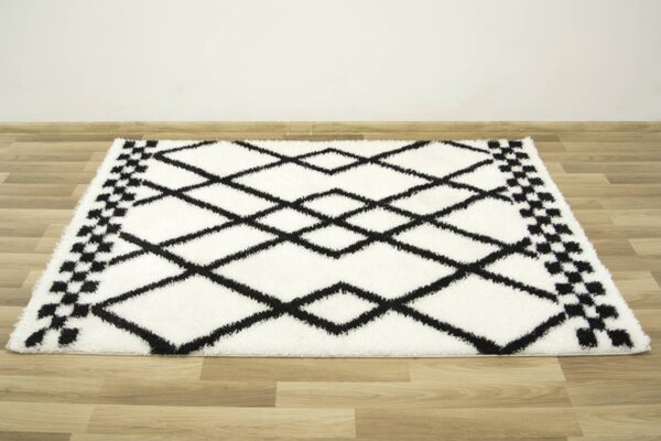 Koberec Boho 656 Romby krémový / černý