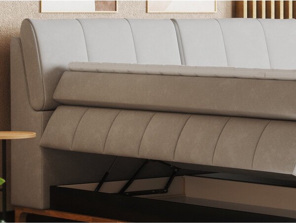 Postel boxspring s úložným prostorem MOONSHOT II dub masiv plocha spaní 180x200