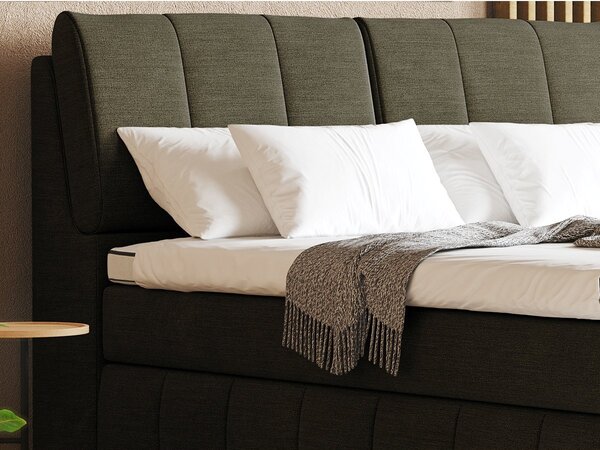 Postel boxspring s úložným prostorem MOONSHOT II dub masiv plocha spaní 180x200
