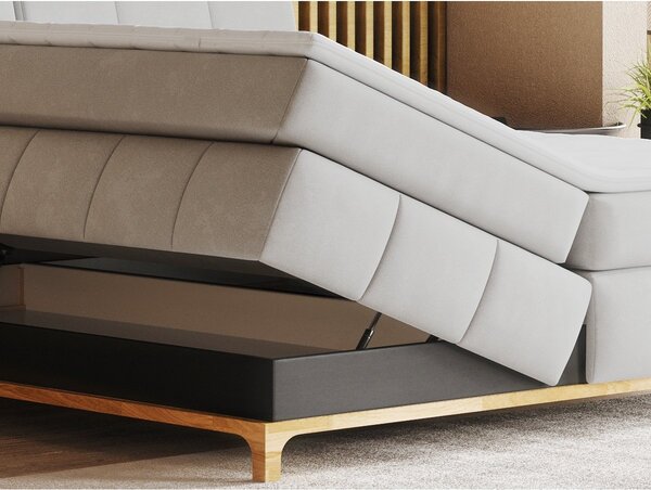 Postel boxspring s úložným prostorem MOONSHOT II dub masiv plocha spaní 180x200
