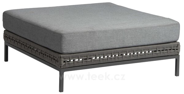 Stern Korpus pro stolek/podnožku Corda, Stern, 87x87x14 cm, lankový výplet šedý (platin), bez podnože