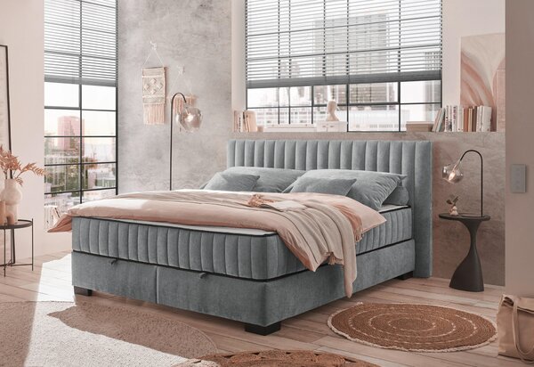 AMERICKÁ POSTEL, 180/200 cm, antracitová MID.YOU - Postele s úložným prostorem, Online Only