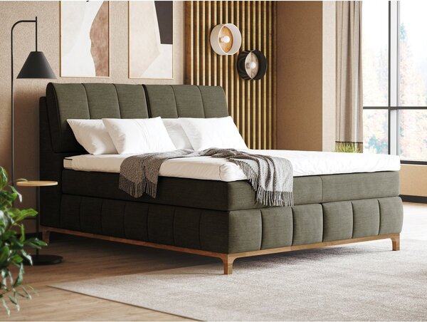 Postel boxspring s úložným prostorem MOONSHOT II dub masiv plocha spaní 180x200