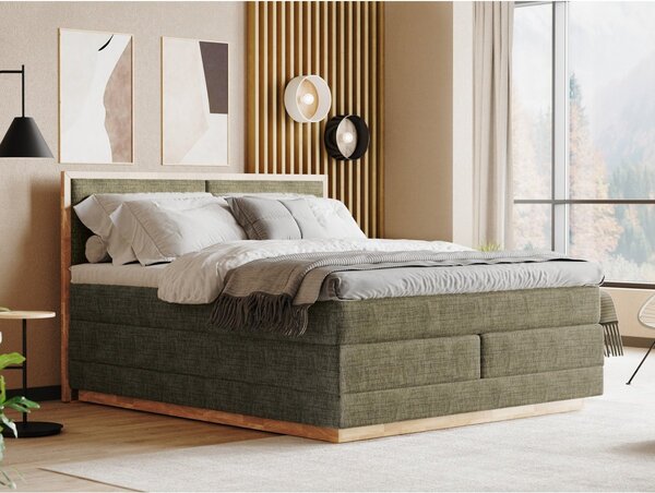 Postel boxspring s úložným prostorem PALMA III dub masiv plocha spaní 180x200
