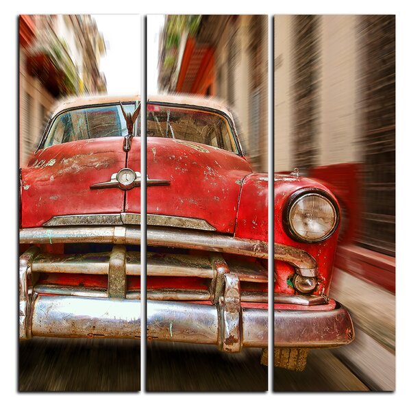 Obraz na plátně - Klasické americké auto - čtverec 3123B (75x75 cm)