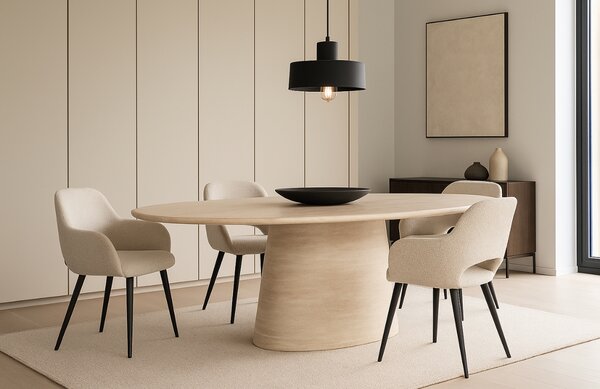 Béžový kamenný jídelní stůl Richmond Fictus 240 x 120 cm