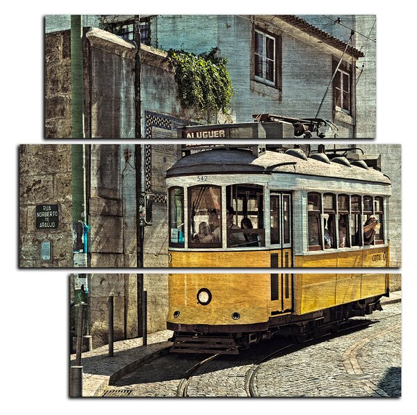 Obraz na plátně - Historická tramvaj - čtverec 3121D (75x75 cm)