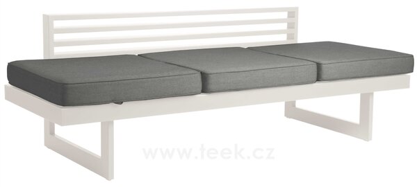 Stern Jídelní lavice/lehátko New Holly, Stern, 216x80x73 cm, rám lakovaný hliník černý (black matt), rychleschnoucí výplň, sedáky 100% polyakryl šedočerná (silk black)