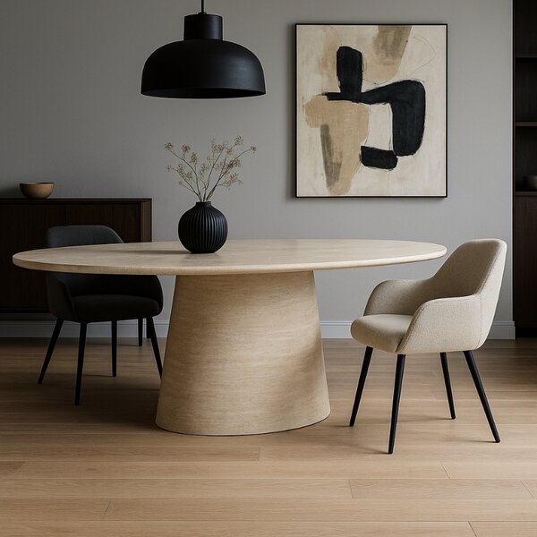 Béžový kamenný jídelní stůl Richmond Fictus 240 x 120 cm