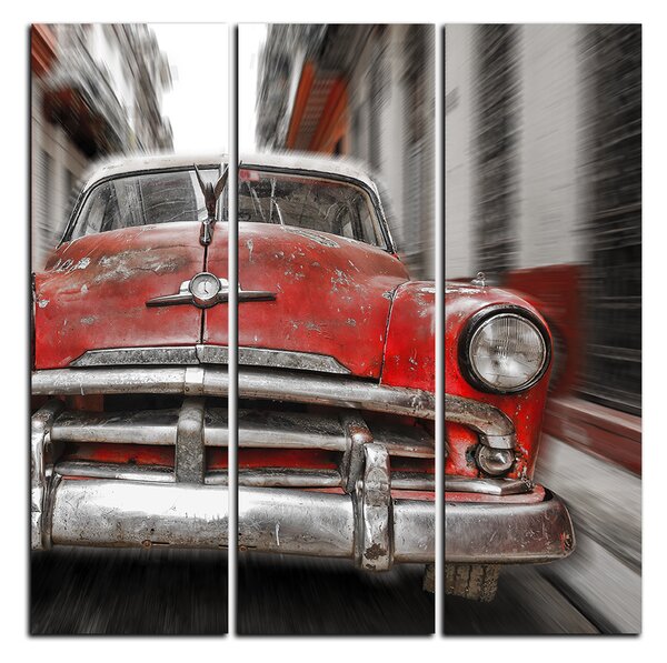 Obraz na plátně - Klasické americké auto - čtverec 3123FB (75x75 cm)