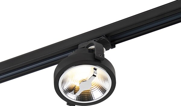 LED 3-fázové kolejnicové bodové světlo černé 15W 2700K vč. AR111 - Expert