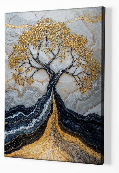 Obraz na plátně - Strom života Mramorová síla FeelHappy.cz Velikost obrazu (šířka x výška): 30 x 40 cm