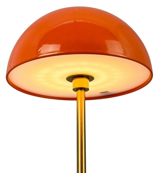 Stolní lampa Dyberg Larsen, Along, stmívatelné, Oranžová, Obývací pokoj, Kov, Skandinávský