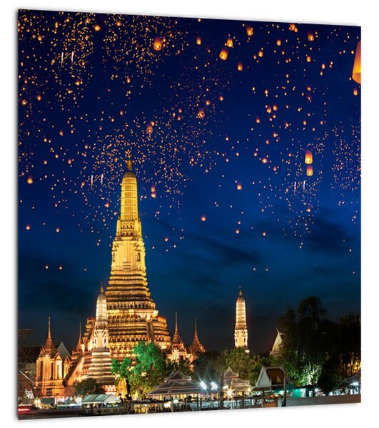 Obraz - Lampióny štěstí, Bangkok (30x30 cm)