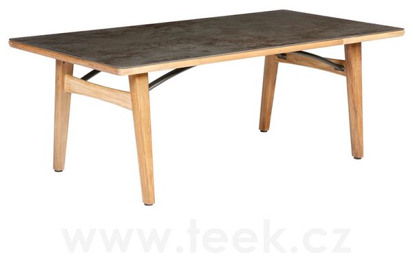 Barlow Tyrie Teakový jídelní stůl Monterey, Barlow Tyrie, obdélníkový 200x100x74 cm, rám teak, keramická deska barva Oxide