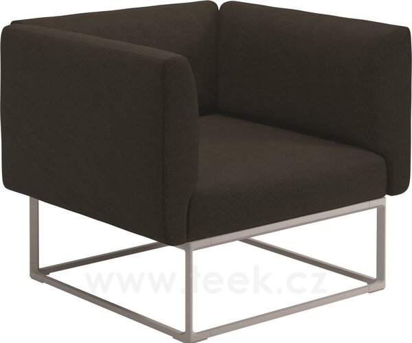 Gloster Nízké křeslo Maya, Gloster, 97x86x73 cm, rám hliník barva meteor, sedáky kat. B barva dle vzorníku