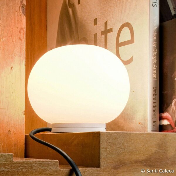 Stolní lampa FLOS, GLO-BALL, stmívatelné, Bílá, Obývací pokoj, Sklo, Design