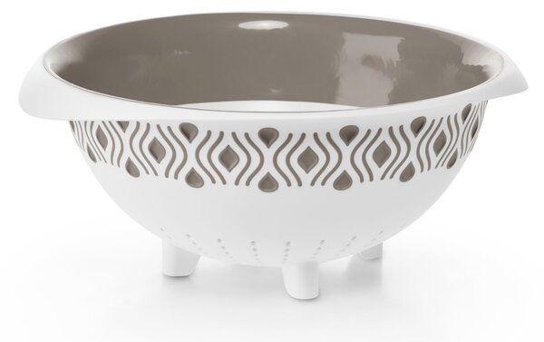 STEFANPLAST Plastový cedník Tosca, bílý/světle šedý