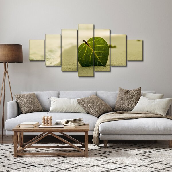 Obraz listu v písku (210x100 cm)