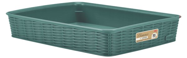 STEFANPLAST Košík Elegance L, 35,5x26x6cm, zelenošedý