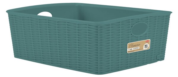 STEFANPLAST Košík Elegance L, 36x29x13cm, vysoký, zelenošedý