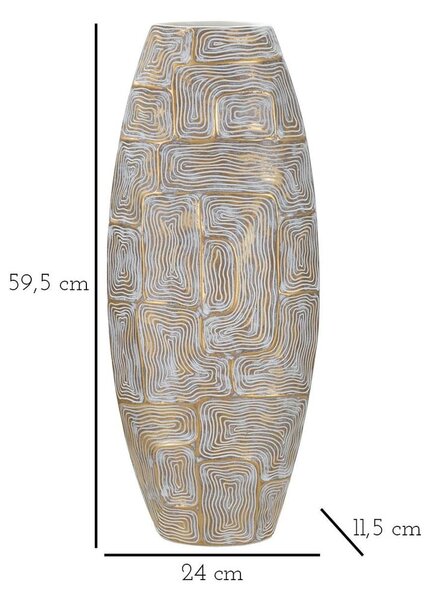 Váza z polyresinu ve zlaté barvě (výška 59,5 cm) Eclips – Mauro Ferretti