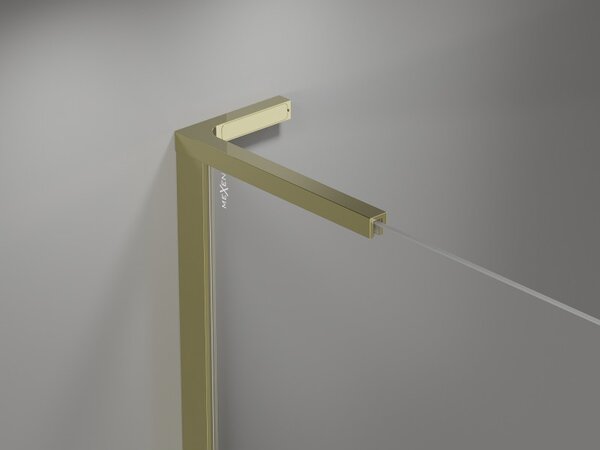 Mexen, Mexen Mist L Otočné sprchové dveře 90 cm, transparentní, zlaté - 8A4L-090-000-50-00