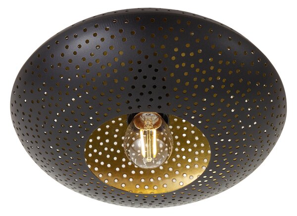 Orientální stropní svítidlo černé se zlatem 25 cm - Radiance
