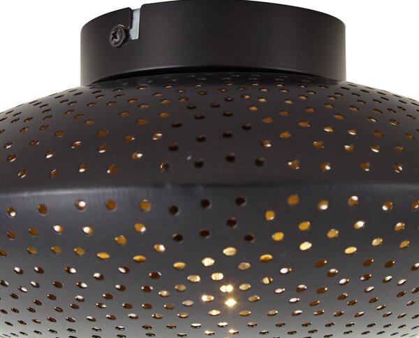 Orientální stropní svítidlo černé se zlatem 25 cm - Radiance